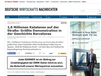 Bild zum Artikel: 1,8 Millionen Katalanen auf der Straße: Größte Demonstration in der Geschichte Barcelonas