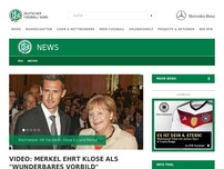 Bild zum Artikel: Integrationspreis für Klose - Laudatio von Bundeskanzlerin Merkel