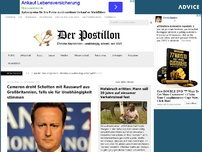 Bild zum Artikel: Cameron droht Schotten mit Rauswurf aus Groß­britannien, falls sie für Unabhängigkeit stimmen