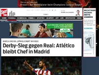 Bild zum Artikel: Derby-Sieg gegen Real: Atlético bleib Chef in Madrid Der spanische Meister Atlético Madrid hat sich im Stadt-Duell gegen Real durchgesetzt und bleibt damit erster Verfolger von Tabellenführer Barcelona. »