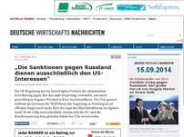 Bild zum Artikel: „Die Sanktionen gegen Russland dienen ausschließlich den US-Interessen“
