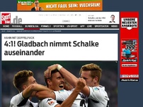 Bild zum Artikel: 4:1! Gladbach nimmt Schalke auseinander Schalke ist der erhoffte Befreiungsschlag nicht gelungen. Gegen Gladbach gab es eine 1:4-Packung. André Hahn glänzte mit einem Doppelpack. »