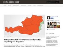 Bild zum Artikel: Umfrage: Mehrheit der Österreicher befürwortet Abspaltung von Burgenland