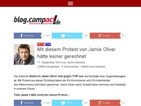 Bild zum Artikel: Mit diesem Protest von Jamie Oliver hätte keiner gerechnet