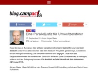 Bild zum Artikel: Eine Paralleljustiz für Umweltzerstörer