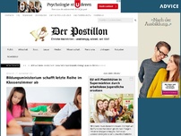 Bild zum Artikel: Bildungsministerium schafft letzte Reihe im Klassenzimmer ab