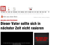 Bild zum Artikel: Heulanfall beim Töchterchen - Dieser Vater sollte sich in nächster Zeit nicht rasieren