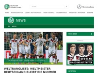 Bild zum Artikel: Weltmeister Deutschland bleibt die Nummer 1