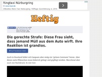 Bild zum Artikel: Die gerechte Strafe: Diese Frau sieht, dass jemand Müll aus dem Auto wirft. Ihre Reaktion ist...