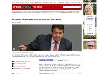 Bild zum Artikel: TTIP-Zoff in der SPD: Gabriel haut auf die Pauke