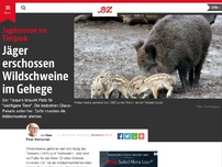 Bild zum Artikel: Jäger erschossen Wildschweine im Gehege