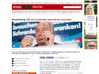 Bild zum Artikel: Brandenburg: AfD will missliebige Abgeordnete loswerden