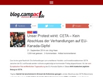 Bild zum Artikel: Unser Protest wirkt: CETA – Kein Abschluss der Verhandlungen auf EU-Kanada-Gipfel