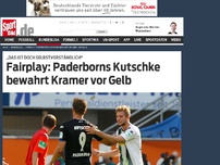 Bild zum Artikel: Paderborns Kutschke rettet Kramer vor Rot Paderborns Stefan Kutschke hat Christoph Kramer vor einem Platzverweis bewahrt. Er überzeugt den Schiedsrichter, eine Gelbe Karte zurückzunehmen. »