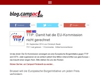 Bild zum Artikel: TTIP: Damit hat die EU-Kommission nicht gerechnet