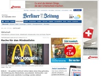 Bild zum Artikel: Tarifverhandlungen bei Mc Donald's & Co - Rache für den Mindestlohn