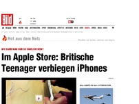 Bild zum Artikel: Dämlich-Video - Teenager verbiegen iPhones in Apple Store