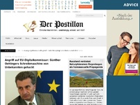 Bild zum Artikel: Günther Oettingers Schreibmaschine von Unbekannten gehackt