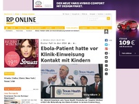 Bild zum Artikel: Erster Fall in den USA - Ebola-Patient hatte vor Klinik-Einweisung Kontakt mit Kindern