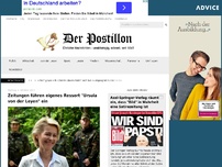 Bild zum Artikel: Zeitungen führen eigenes Ressort 'Ursula von der Leyen' ein