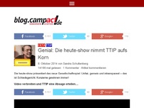 Bild zum Artikel: Genial: Die heute-show nimmt TTIP aufs Korn