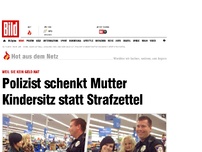 Bild zum Artikel: Kindersitz statt Strafe - Polizist mit Herz hilft Mutter in Not