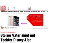 Bild zum Artikel: Facebook-Hit - Stolzer Vater singt mit Tochter Disney-Lied