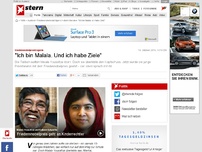 Bild zum Artikel: Friedensnobelpreisträgerin in stern-Interview: 'Ich bin Malala. Und ich habe Ziele'