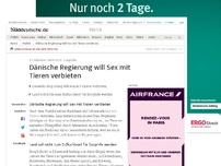 Bild zum Artikel: Zoophilie: Dänische Regierung will Sex mit Tieren verbieten