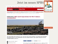 Bild zum Artikel: Ostukraine: BND macht Separatisten für MH17-Absturz verantwortlich