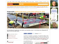 Bild zum Artikel: Pilotprojekt: Niederlande bauen ersten Solarradweg der Welt