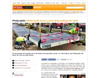 Bild zum Artikel: Pilotprojekt: Niederlande bauen ersten Solarradweg der Welt
