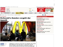 Bild zum Artikel: McDonalds-Kunden vergeht der Appetit
