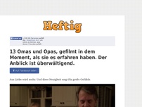 Bild zum Artikel: 13 Omas und Opas, gefilmt in dem Moment, als sie es erfahren haben. Der Anblick ist überwältigend.