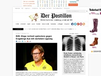 Bild zum Artikel: BVB: Klopp rechnet spätestens gegen Erzgebirge Aue mit nächstem Ligasieg