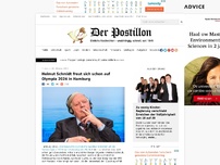 Bild zum Artikel: Helmut Schmidt freut sich schon auf Olympia 2024 in Hamburg
