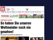 Bild zum Artikel: Thomas Müller im Dirndl - So haben Sie unseren Weltmeister noch nie gesehen!
