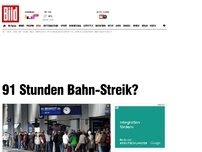 Bild zum Artikel: 91 Stunden Bahn-Streik? - GDL-Führung debattiert über neue Streiks