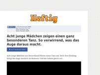 Bild zum Artikel: Acht junge Mädchen zeigen einen ganz besonderen Tanz. So verwirrend, was das Auge daraus macht.