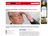 Bild zum Artikel: Kritik an Gauck wächst: 'Als Bundespräsident muss er neutral agieren'