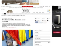 Bild zum Artikel: Systematische Behinderung?: Rumänische Präsidentenwahl endet im Chaos