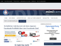 Bild zum Artikel: Schädlicher Link kommt mit dem eigenen Facebook-Profilbild über den Facebook-Chat!