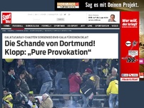 Bild zum Artikel: Die Schande von Dortmund! Der BVB steht nach dem 4:1 gegen Galatasaray im Achtelfinale der Königsklasse, doch Idioten aus dem Gäste-Fanblock sorgten für einen Eklat. »