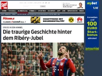Bild zum Artikel: Die traurige Geschichte hinter dem Ribéry-Jubel Nach seinem Treffer gegen Rom blickte Franck Ribéry in den Himmel und reckte beide Zeigefinger nach oben. Die traurige Geschichte hinter dem Jubel. »