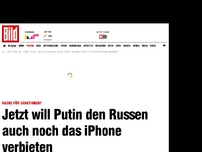 Bild zum Artikel: Rache für Sanktionen? - Putin will Russen das iPhone verbieten