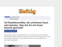 Bild zum Artikel: 34 Pinzettenunfälle, die schlimmer kaum sein könnten. Was hat #4 mit ihrem Gesicht gemacht?