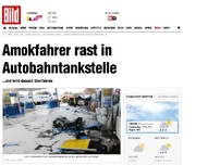 Bild zum Artikel: A66 - Amokfahrer rast in Autobahntankstelle