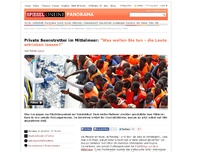 Bild zum Artikel: Private Seenotretter im Mittelmeer: 'Was wollen Sie tun - die Leute ertrinken lassen?'