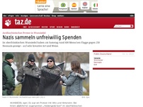 Bild zum Artikel: Antifaschistischer Protest in Wunsiedel: Nazis sammeln unfreiwillig Spenden