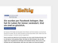 Bild zum Artikel: Sie wurden per Facebook belogen. Das hat ihr Leben für immer verändert. Und sie sind so glücklich.